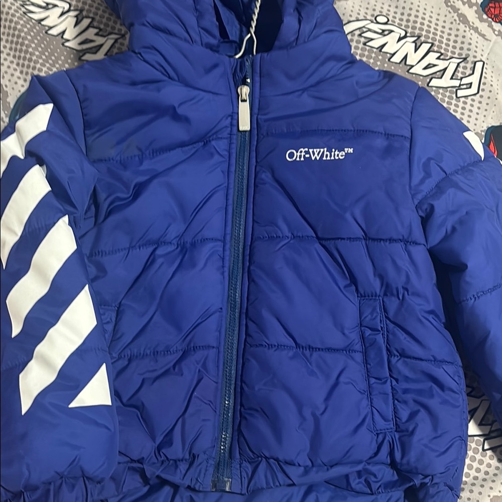 Off-White Kids Blue Jacket